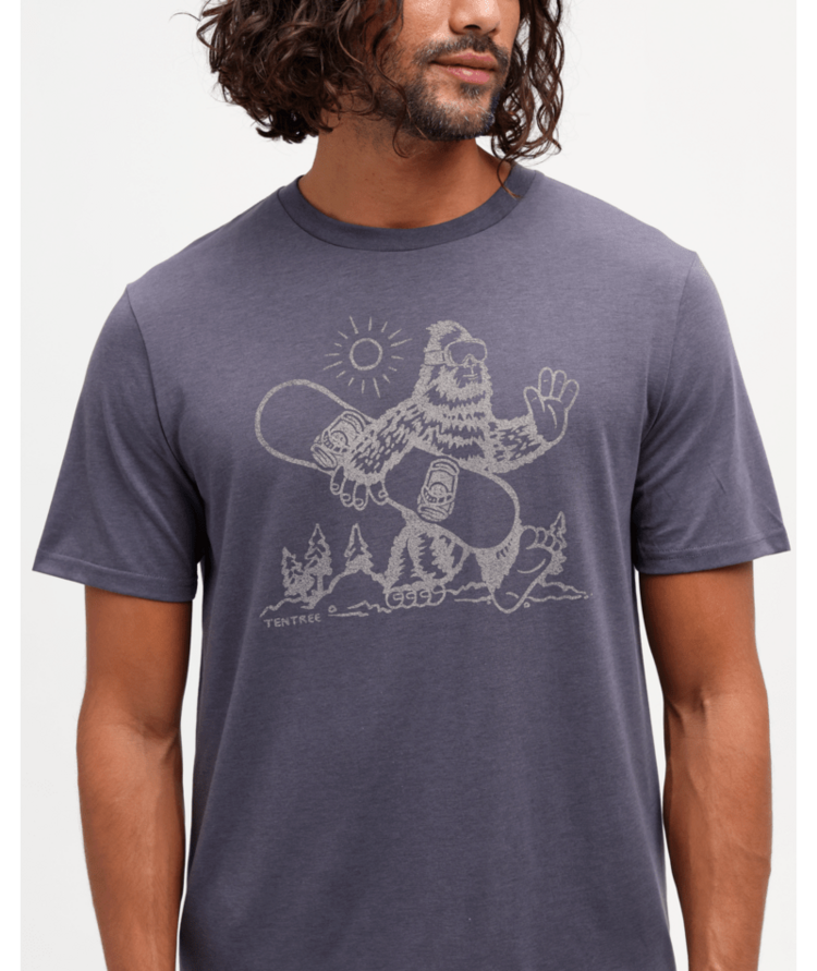 TENTREE TENTREE Sasquatch Sends It T-Shirt Shadow/Paloma Grey
