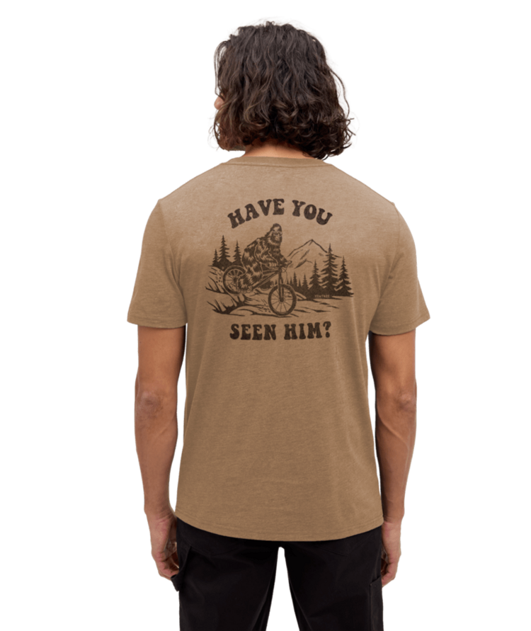 TENTREE TENTREE Have You Seen Him T-Shirt Hazelnut Heather/Meteorite Black