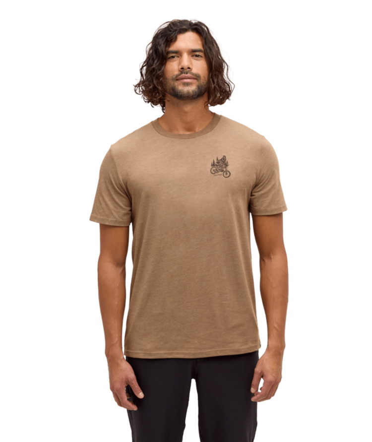 TENTREE TENTREE Have You Seen Him T-Shirt Hazelnut Heather/Meteorite Black