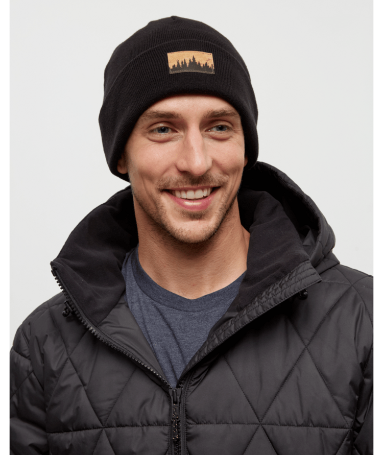 TENTREE TENTREE Kurt Juniper Patch Beanie Meteorite Black/Cork Patch