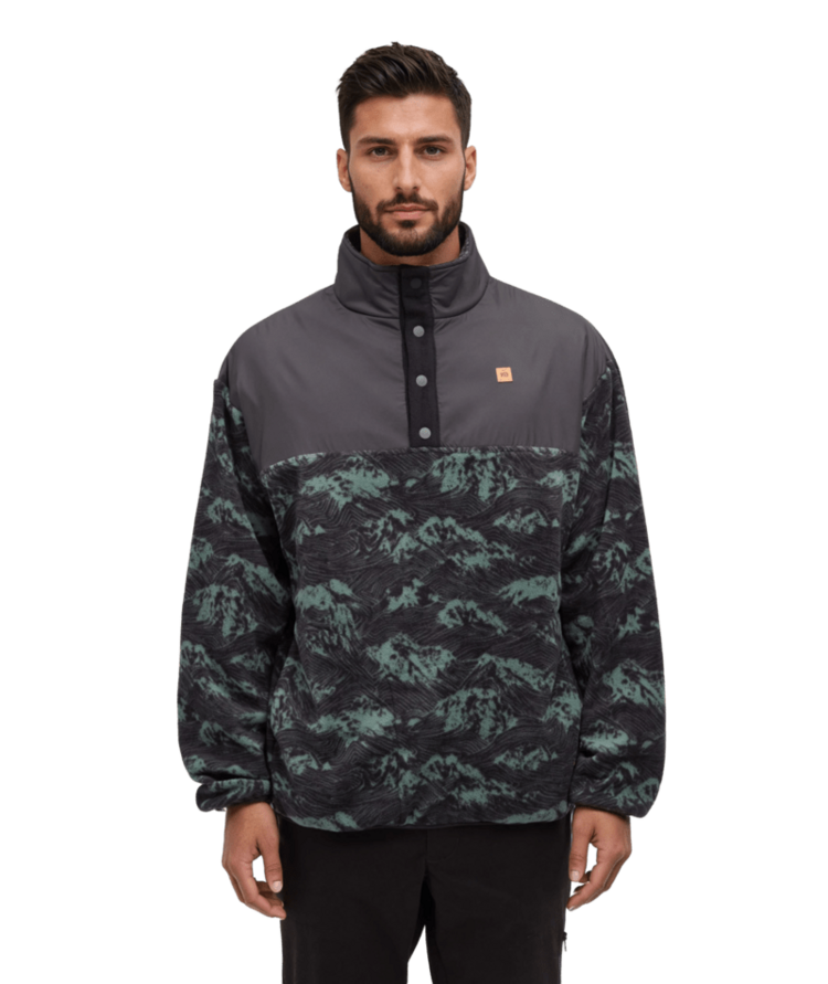 TENTREE TENTREE Stave 1/4 Snap Ridgeline/Meteorite Black
