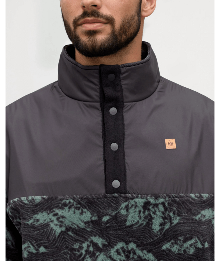 TENTREE TENTREE Stave 1/4 Snap Ridgeline/Meteorite Black