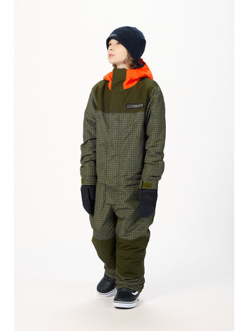 AIRBLASTER AIRBLASTER Youth Freedom Suit Olive Grid/Orange