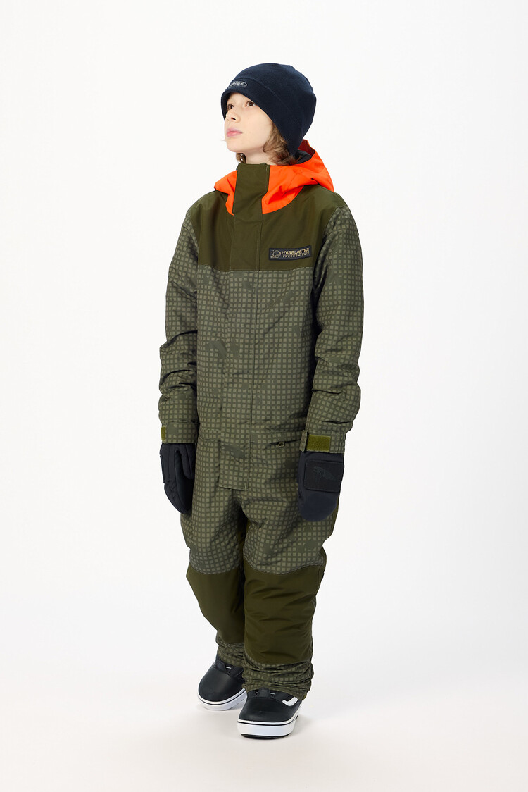 AIRBLASTER AIRBLASTER Youth Freedom Suit Olive Grid/Orange
