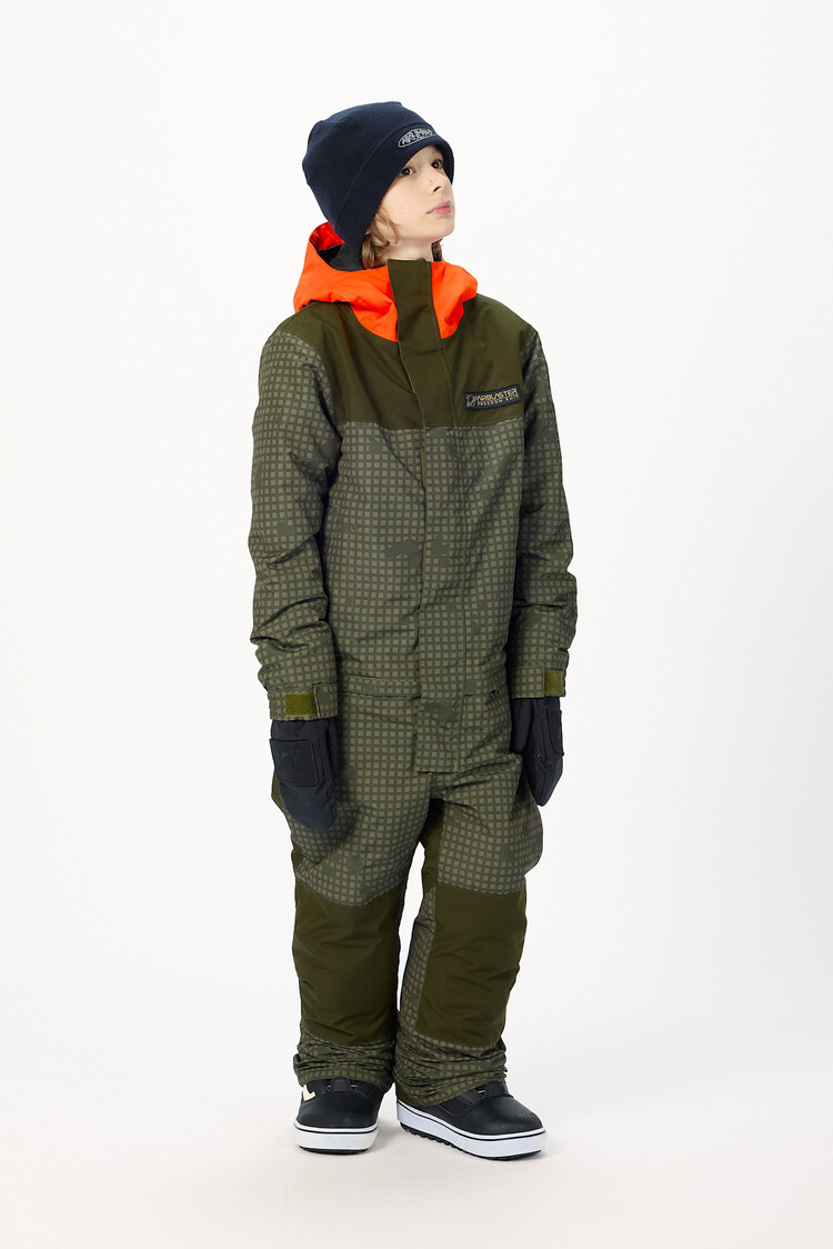 AIRBLASTER AIRBLASTER Youth Freedom Suit Olive Grid/Orange