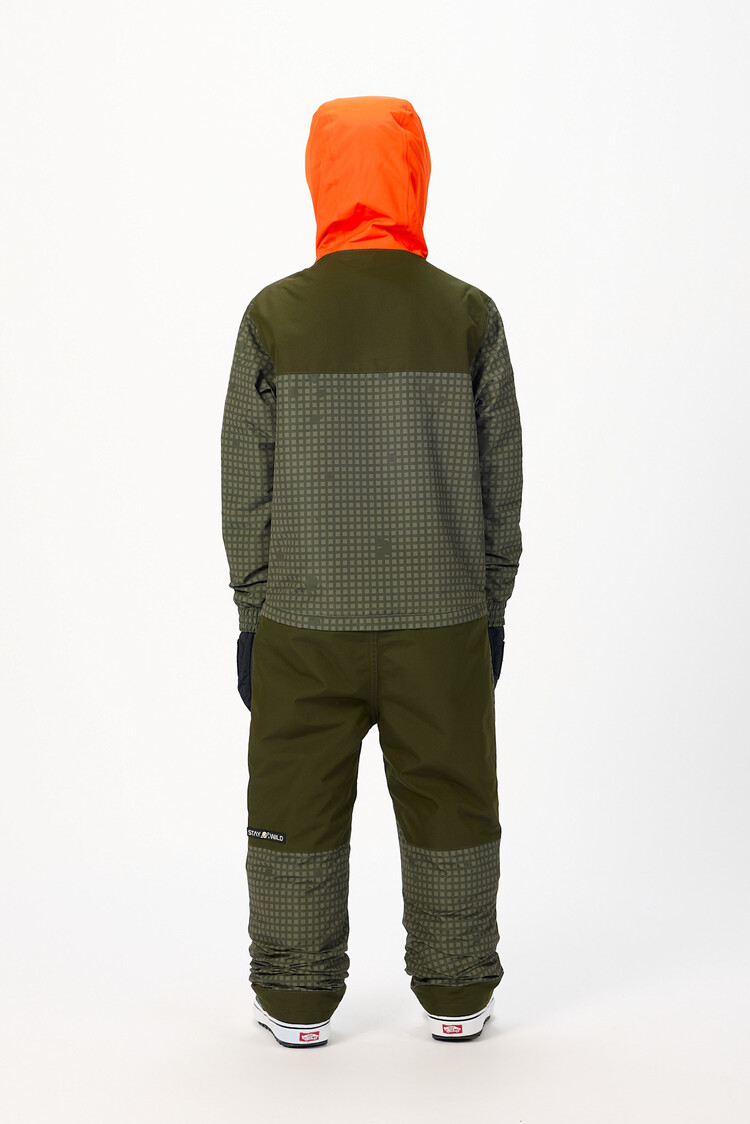 AIRBLASTER AIRBLASTER Youth Freedom Suit Olive Grid/Orange