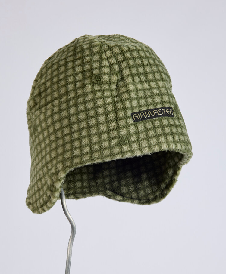 AIRBLASTER AIRBLASTER Dropdown Fleece Hat Olive Grid