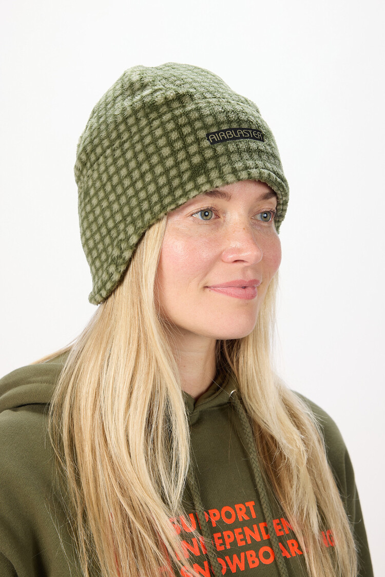 AIRBLASTER AIRBLASTER Dropdown Fleece Hat Olive Grid