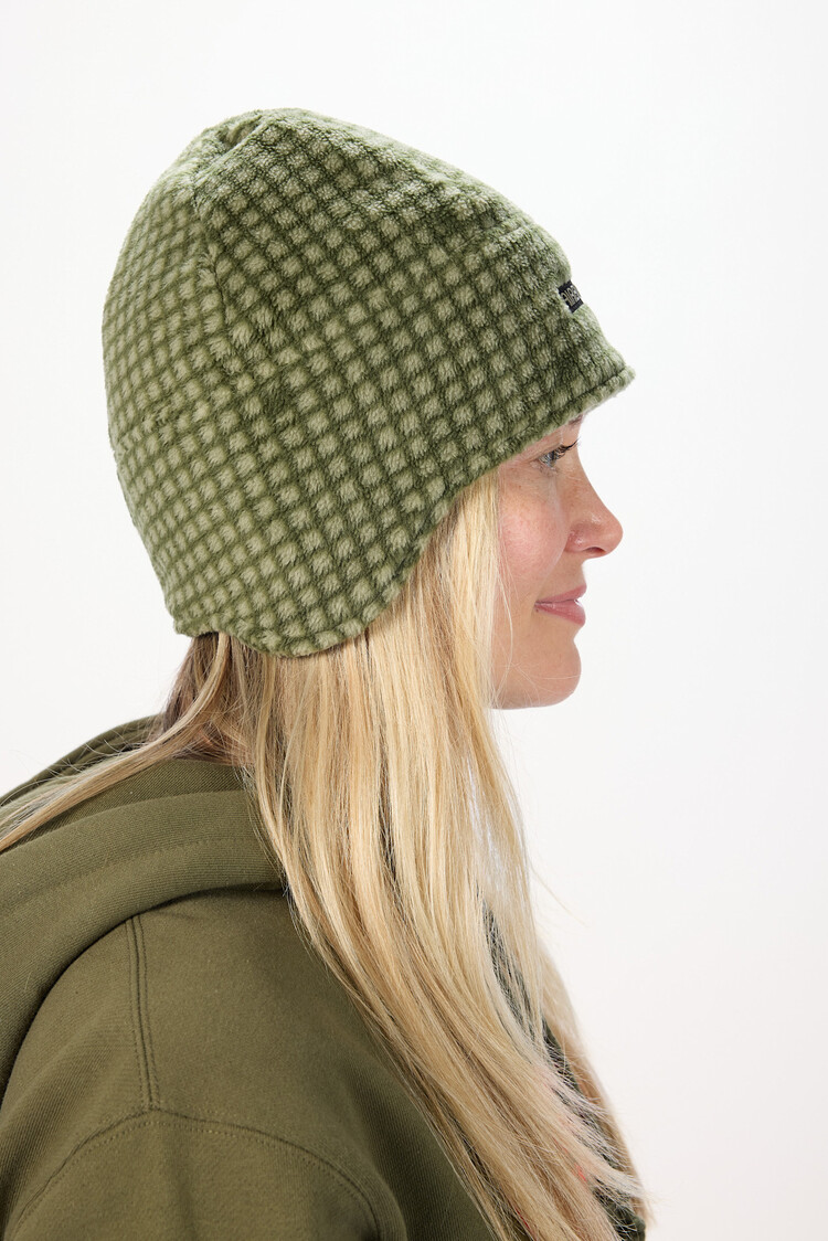 AIRBLASTER AIRBLASTER Dropdown Fleece Hat Olive Grid