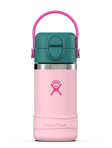 HYDRO FLASK HYDRO FLASK Kids 12 Oz Wide Mouth Covered Cap And Boot Blossom Pink