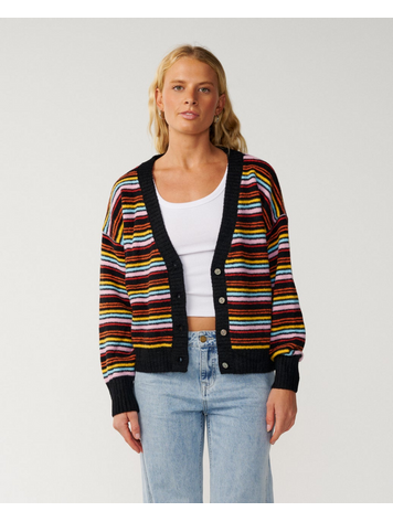 RIP CURL 53D RIP CURL SURF REVIVAL JACQUARD CARDI BLACK/MULTI