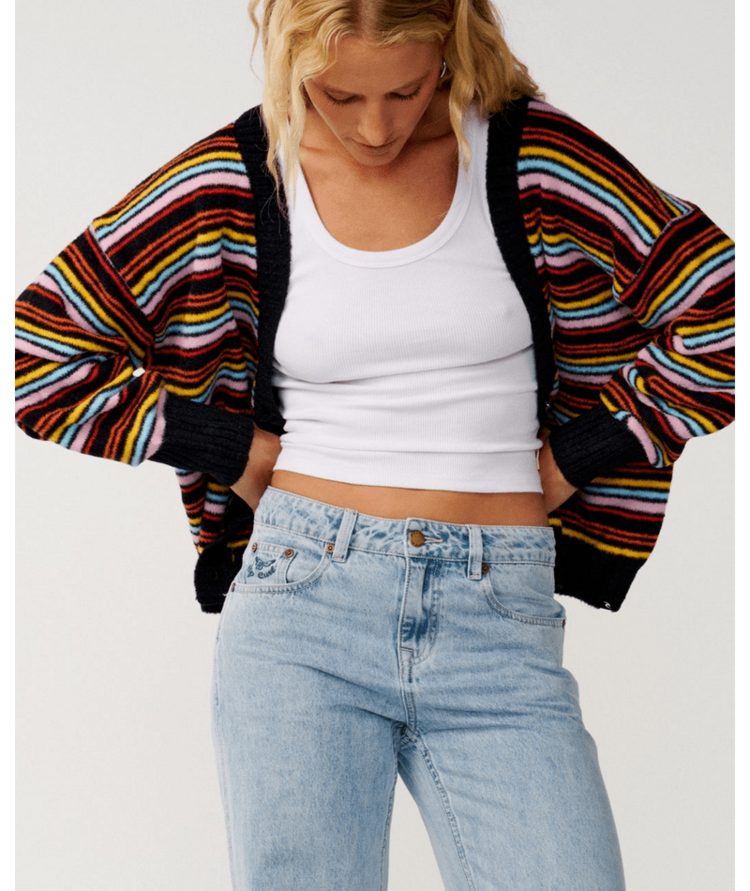 RIP CURL 53D RIP CURL SURF REVIVAL JACQUARD CARDI BLACK/MULTI