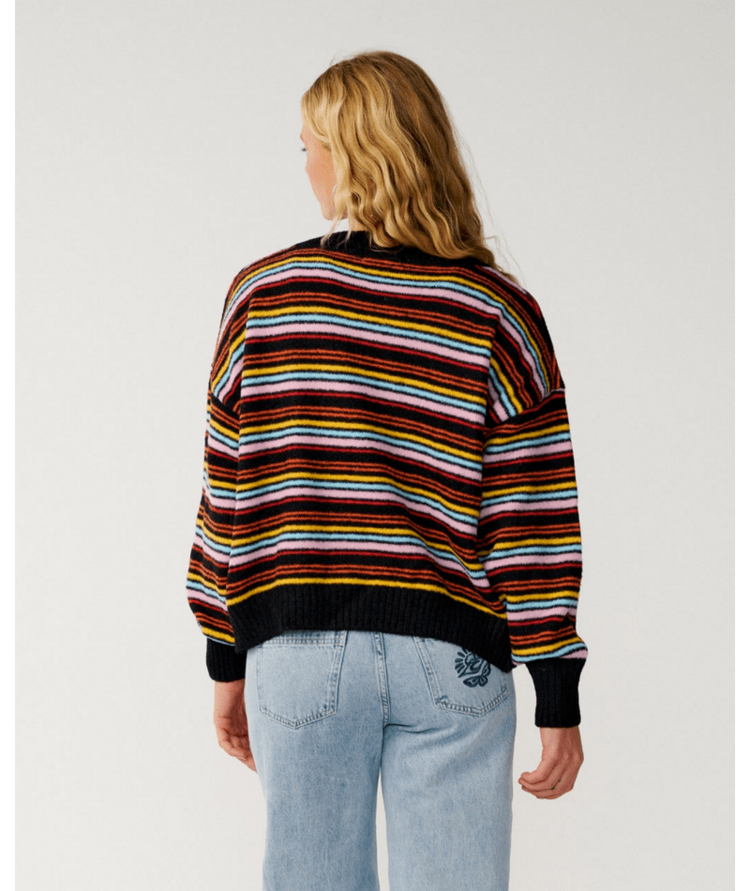 RIP CURL 53D RIP CURL SURF REVIVAL JACQUARD CARDI BLACK/MULTI
