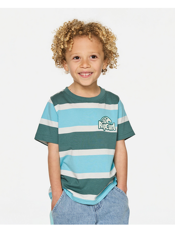 RIP CURL 29A RIP CURL PADDLE OUT STRIPE TEE-BOY WAVE POOL