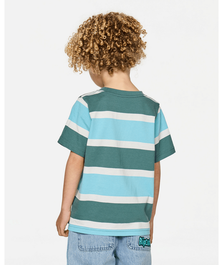 RIP CURL 29A RIP CURL PADDLE OUT STRIPE TEE-BOY WAVE POOL