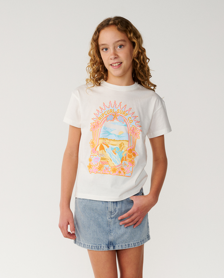 RIP CURL 30A RIP CURL COSTA DEL SOL BAND TEE - GIRL BONE