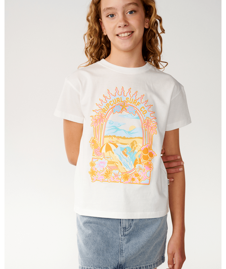 RIP CURL 30A RIP CURL COSTA DEL SOL BAND TEE - GIRL BONE