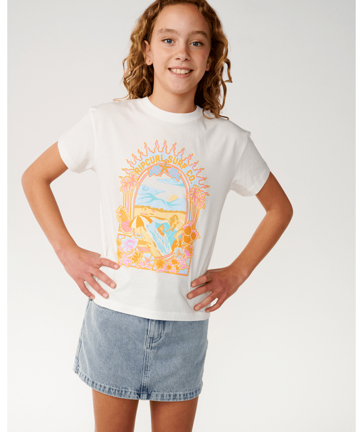 RIP CURL 30A RIP CURL COSTA DEL SOL BAND TEE - GIRL BONE