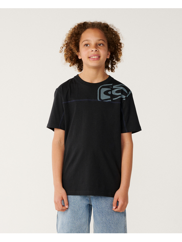 RIP CURL 04A RIP CURL ARCHIVE THRASHED PANEL TEE-BOY BLACK