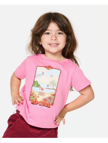 RIP CURL 03B RIP CURL SURF VISTA TEE - GIRL BRIGHT PINK