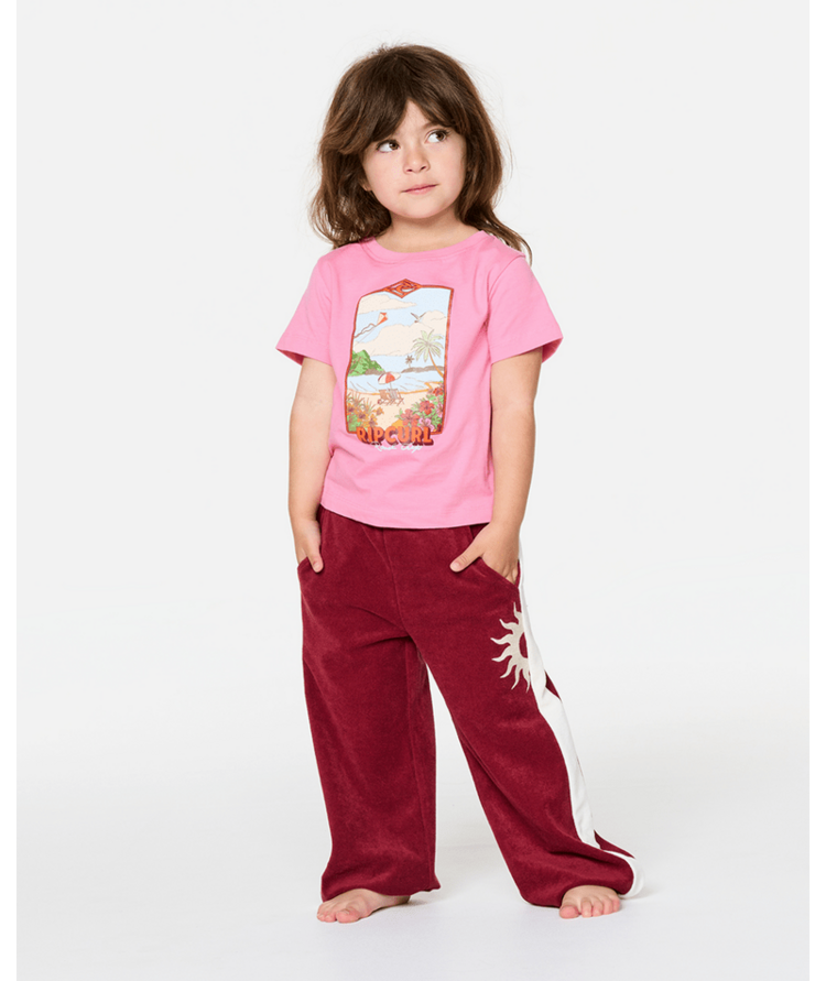 RIP CURL 03B RIP CURL SURF VISTA TEE - GIRL BRIGHT PINK