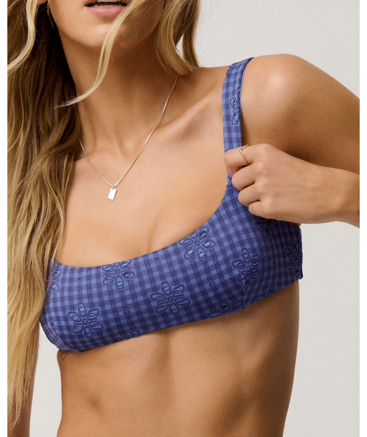 RIP CURL RIP CURL Dreams Broderie Multi Fit Crop Mid Blue
