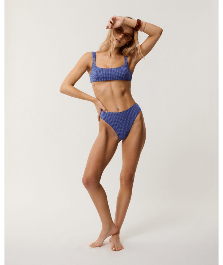 RIP CURL RIP CURL Dreams Broderie Hi Cheeky Pant Mid Blue