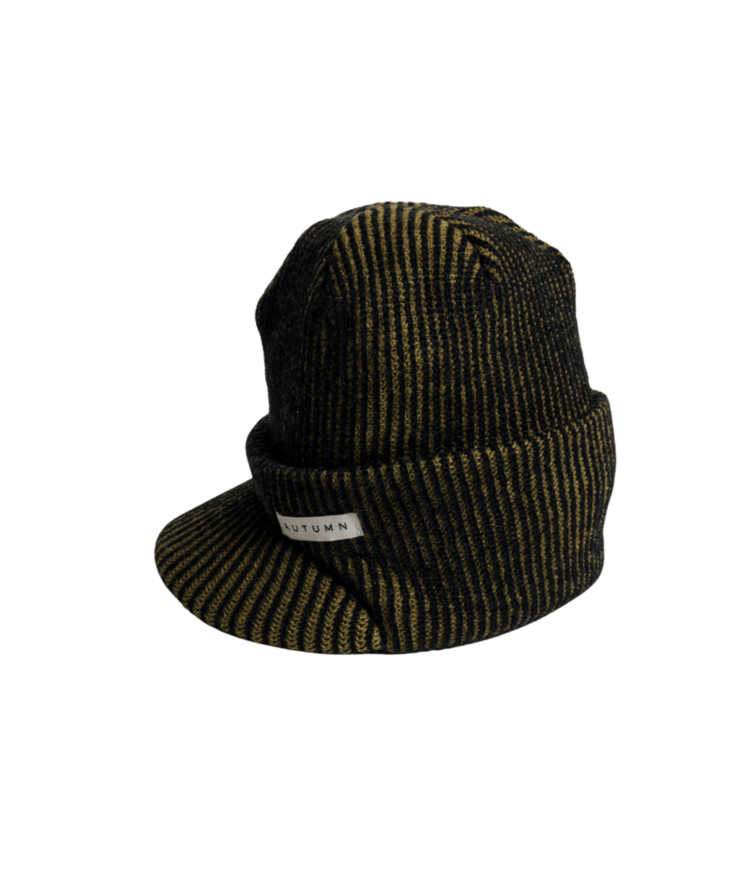 AUTUMN AUTUMN Cord Visor Beanie Black
