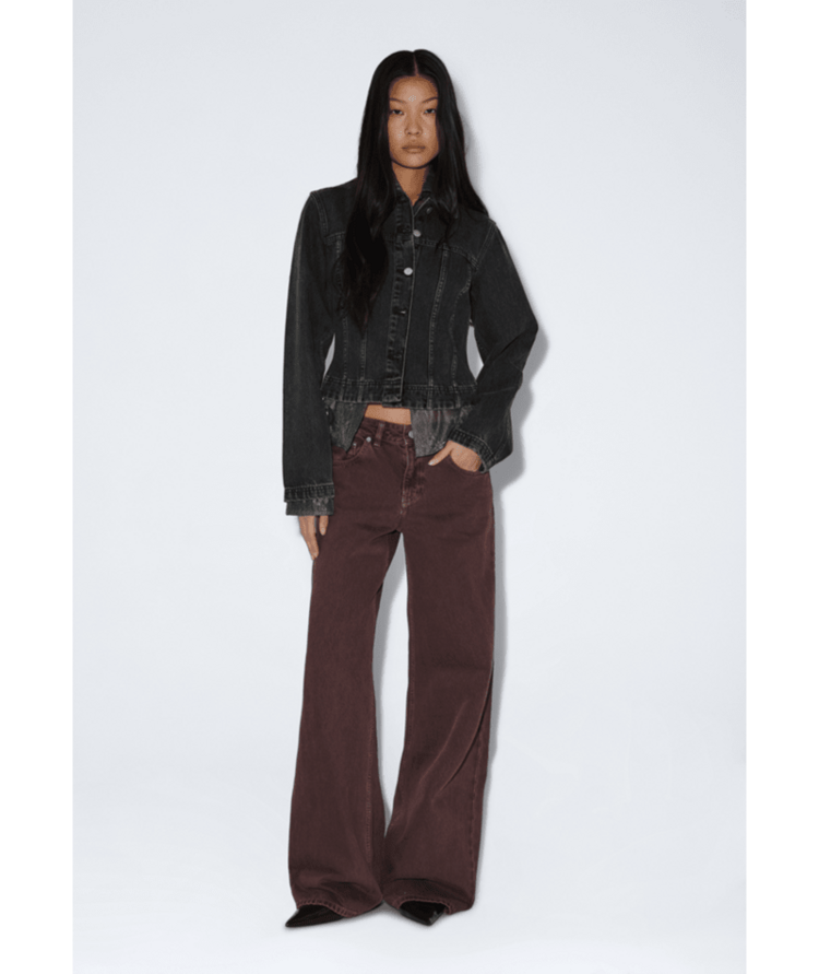 DR DENIM DR DENIM Denim Rhue Low Wide Washed Aubergine