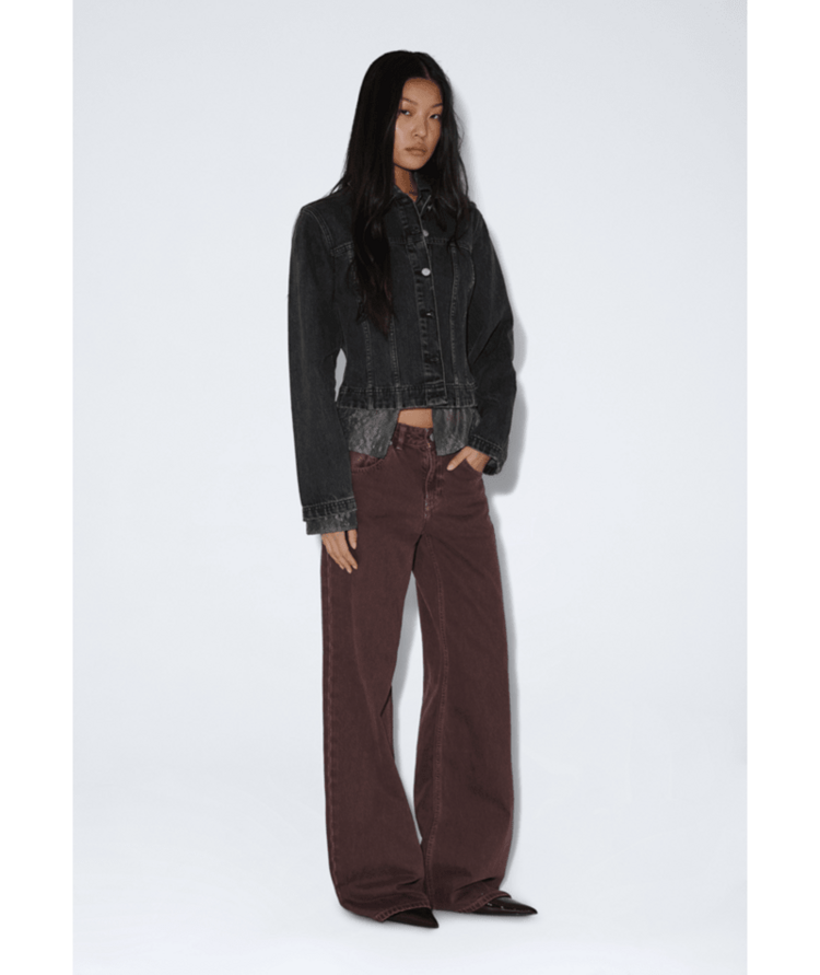 DR DENIM DR DENIM Denim Rhue Low Wide Washed Aubergine