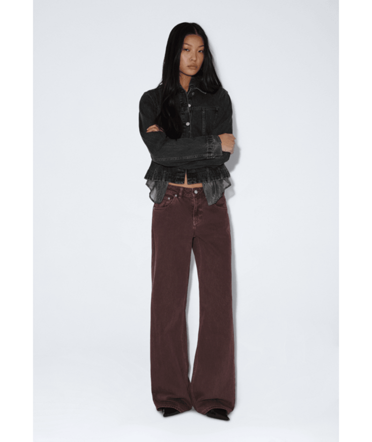 DR DENIM DR DENIM Denim Rhue Low Wide Washed Aubergine