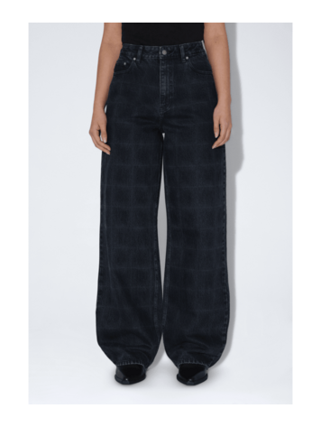 DR DENIM DR DENIM Denim Donna High Relaxed Stream Check Ovrdy