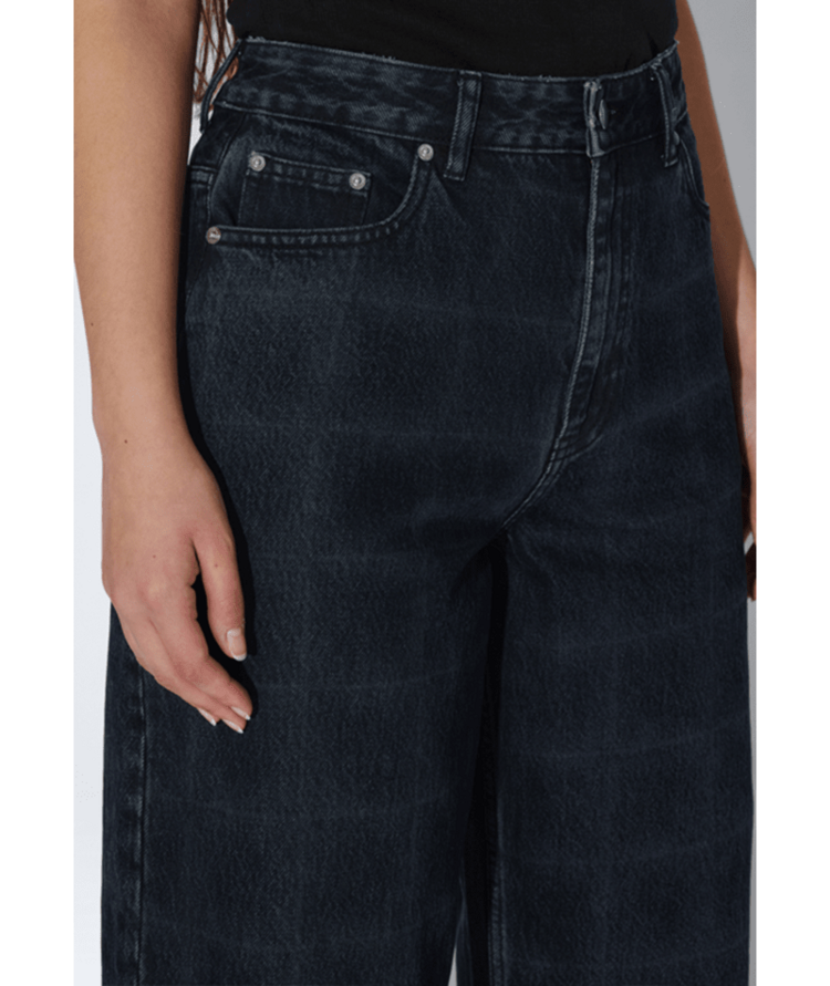 DR DENIM DR DENIM Denim Donna High Relaxed Stream Check Ovrdy