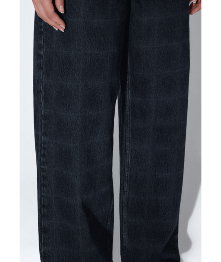 DR DENIM DR DENIM Denim Donna High Relaxed Stream Check Ovrdy