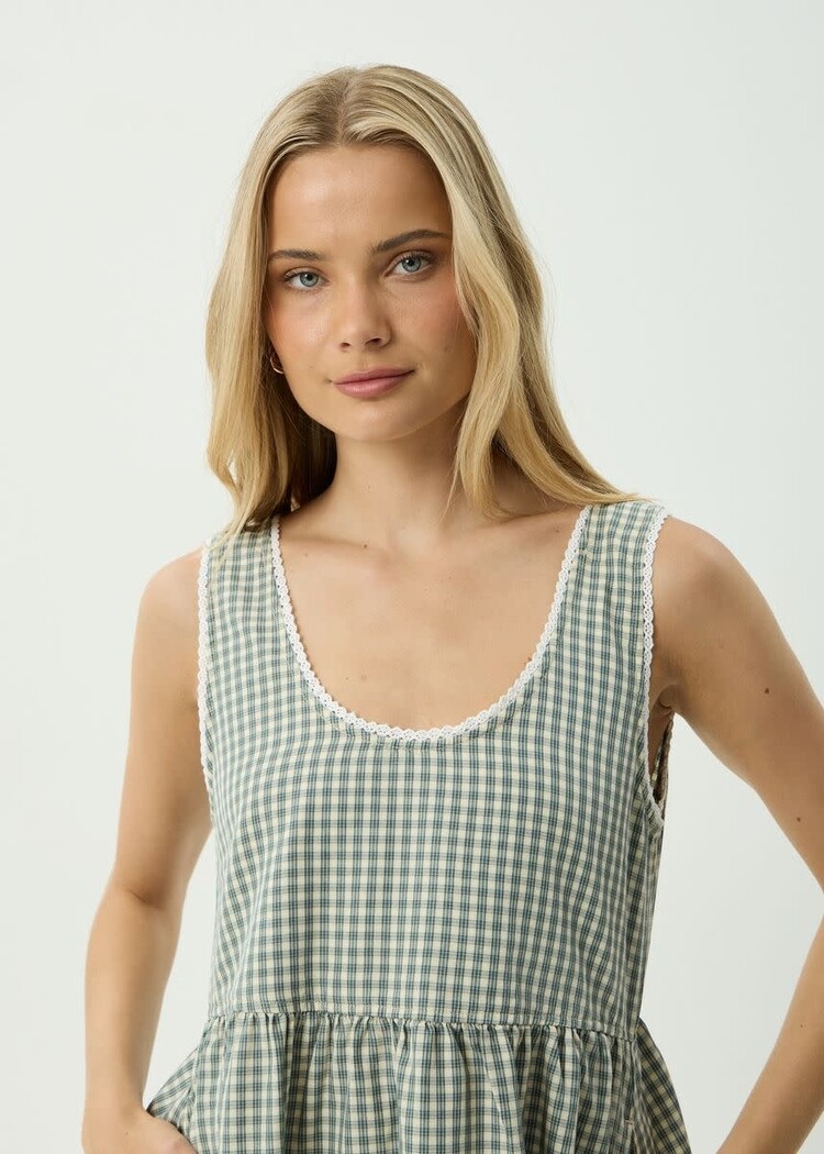 AFENDS 06B AFENDS JESSE VICE RECYCLED MINI DRESS ALPINE CHECK