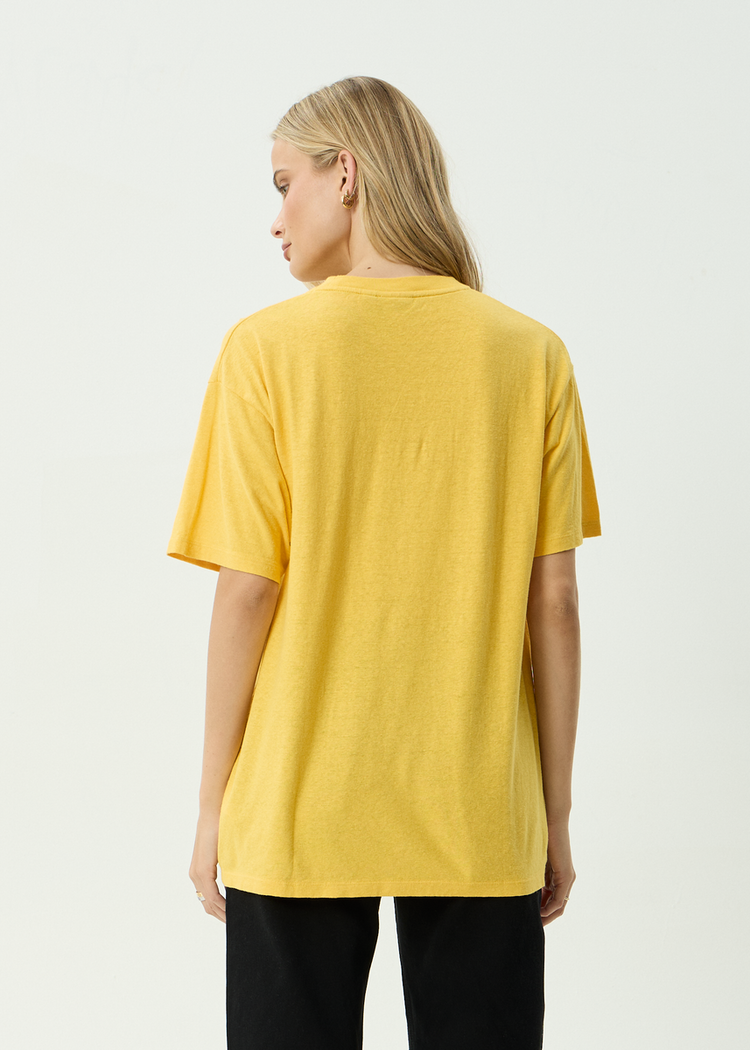 AFENDS 01D AFENDS HOLLY HEMP OVERSIZED TEE MANGO