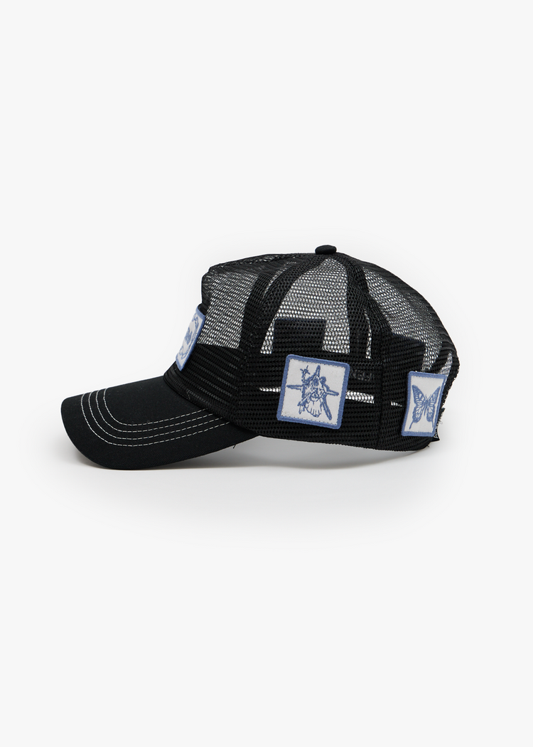 AFENDS AFENDS SPIRITUAL RECYCLED MESH TRUCKER CAP BLACK