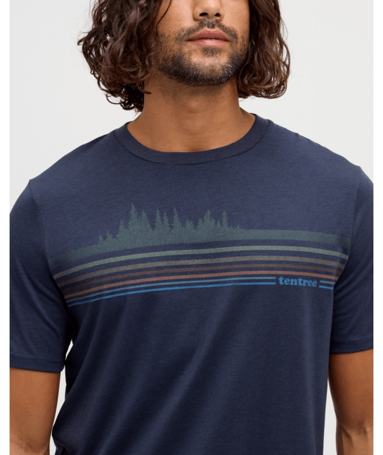 TENTREE TENTREE Retro Treeline T-Shirt Midnight Blue/Deep Olive