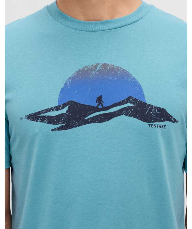 TENTREE TENTREE Winter Tracks T-Shirt Alpine Blue/Midnight Blue