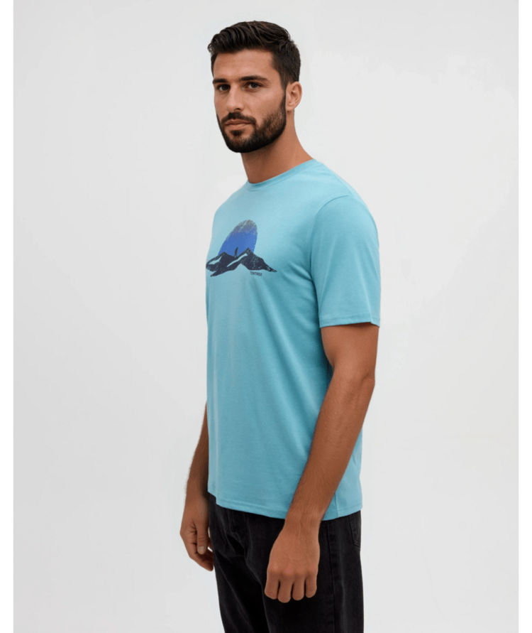 TENTREE TENTREE Winter Tracks T-Shirt Alpine Blue/Midnight Blue