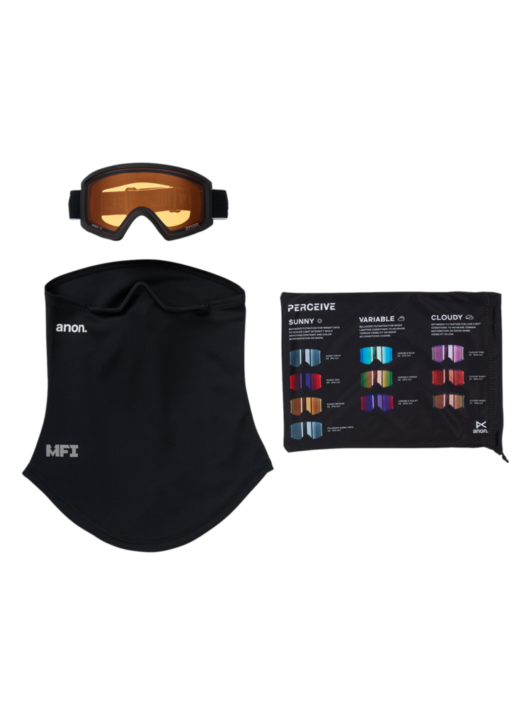 ANON ANON Tracker 2.0 Goggles + MFI® Face Mask Black/Amber