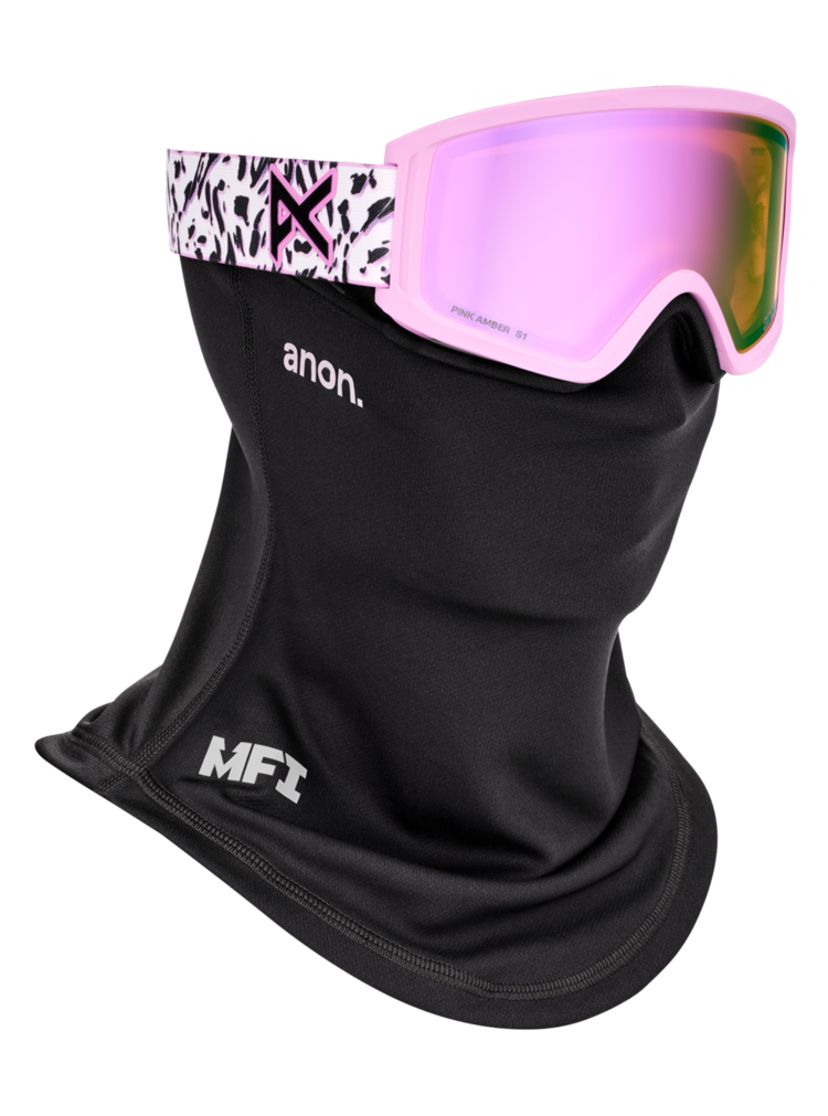 ANON ANON Tracker 2.0 Goggles + MFI® Face Mask Leopard Pink / Pink Amber