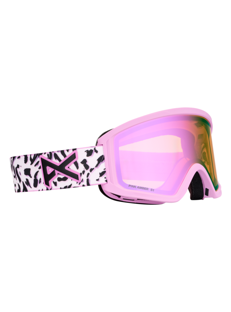 ANON ANON Tracker 2.0 Goggles + MFI® Face Mask Leopard Pink / Pink Amber