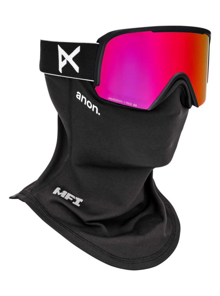 ANON ANON Nesa S Goggles + Bonus Lens + MFI® Face Mask Black/Perceive Sunny Red