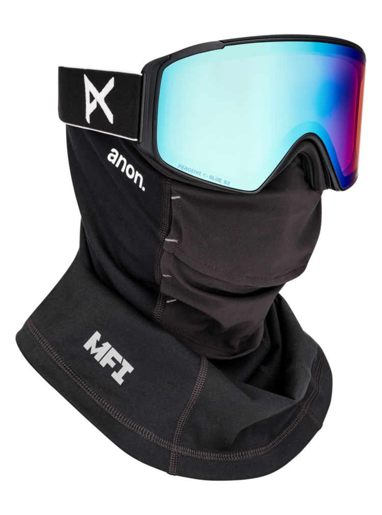 ANON ANON M4S Goggles (Cylindrical) + Bonus Lens + MFI® Face Mask Black/Perceive Variable Blue