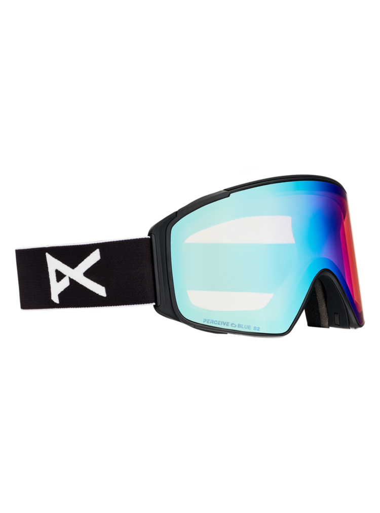 ANON ANON M4S Goggles (Cylindrical) + Bonus Lens + MFI® Face Mask Black/Perceive Variable Blue