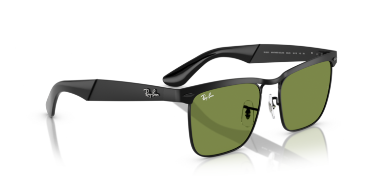 RAY-BAN RAY-BAN Wayfarer Deluxe Matte Black Green