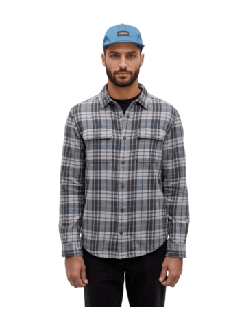 TENTREE 68B TENTREE M KAPOK FLANNEL COLVILLE GRAPHITE/SPRUCE PLAID
