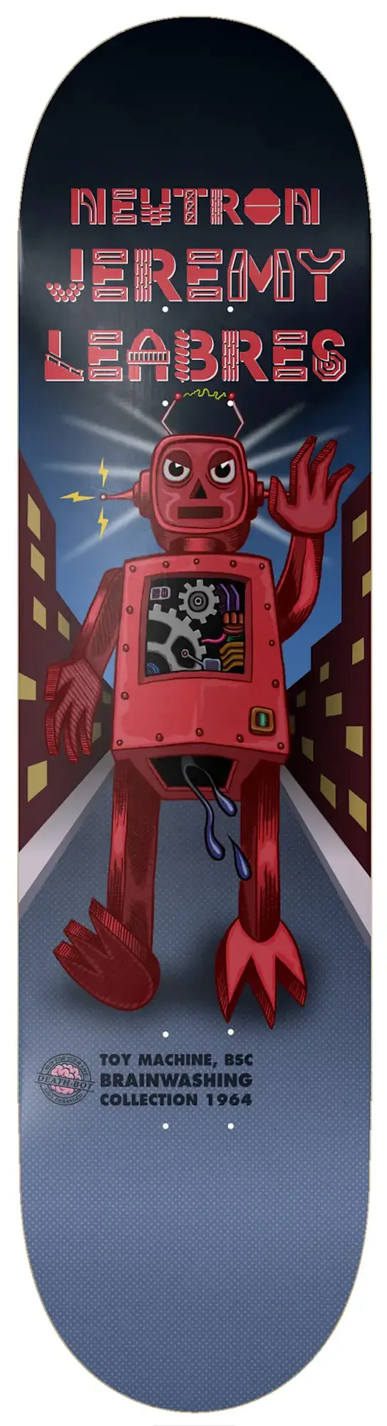 TOY MACHINE Leabres Robot Deck 8.38