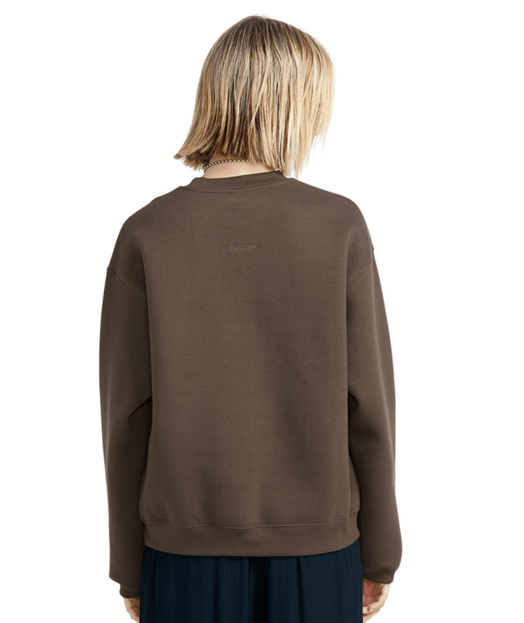 VOLCOM VOLCOM Stone Heart Up Crew Dark Chocolate